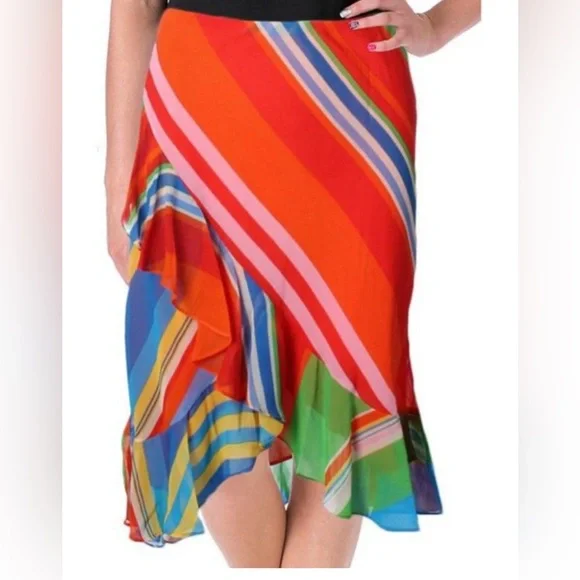 Ralph Lauren Multicolor Striped Skirt - Picture 1 of 5